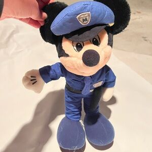 Vintage Mickey Mouse Police Officer Plush Toy